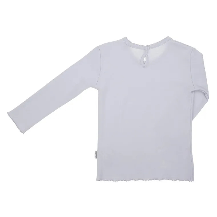 Bluzka dziewczęca z długim rękawem, szara, Nicol