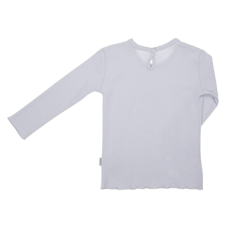 Bluzka dziewczęca z długim rękawem, szara, Nicol