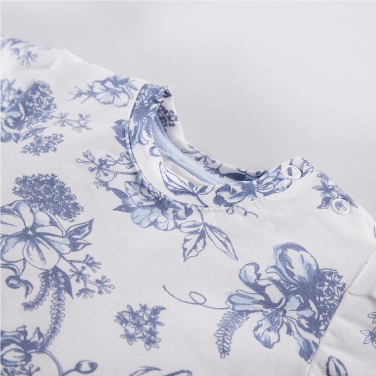 Bluzka dziewczęca z krótkim rękawem, biała, Eevi