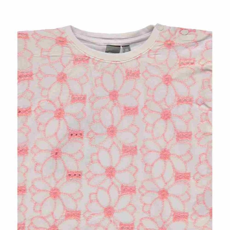 Bluzka dziewczęca z krótkim rękawem, biała, Kanz