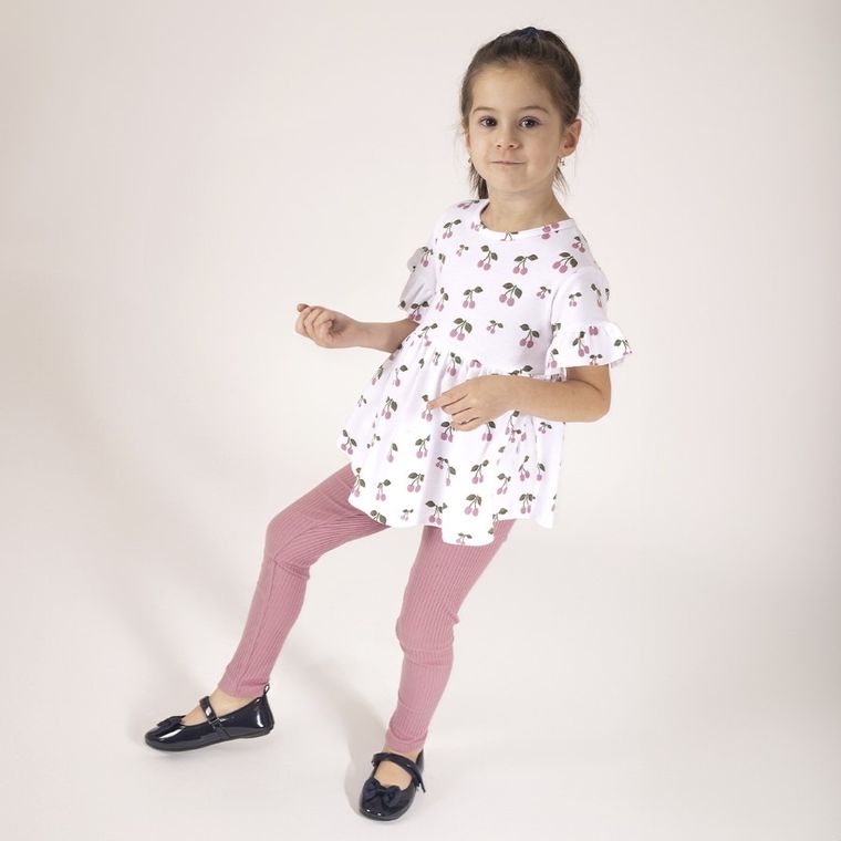 Bluzka dziewczęca z krótkim rękawem, biała, Nicol