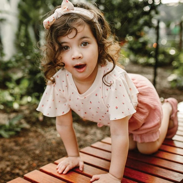 Bluzka dziewczęca z krótkim rękawem, ecru, Eevi