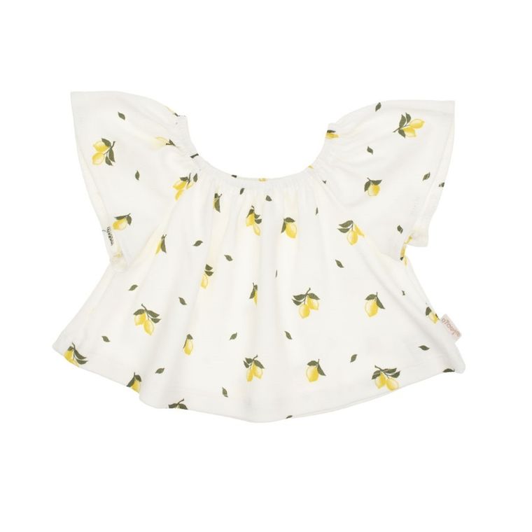 Bluzka dziewczęca z krótkim rękawem, ecru, Nicol