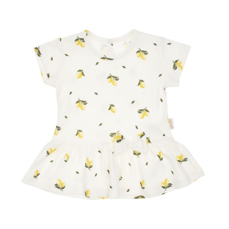 Bluzka dziewczęca z krótkim rękawem, ecru, Nicol