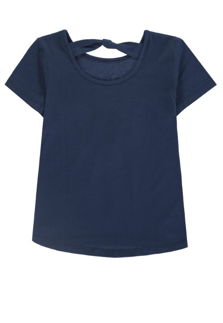 Bluzka dziewczęca z krótkim rękawem, granatowa, Tom Tailor
