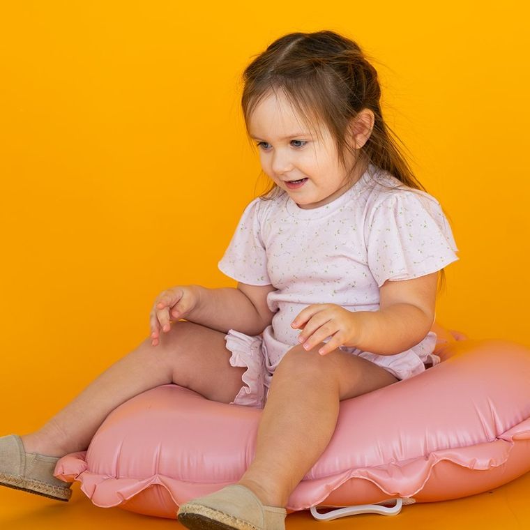 Bluzka dziewczęca z krótkim rękawem, różowa, Eevi