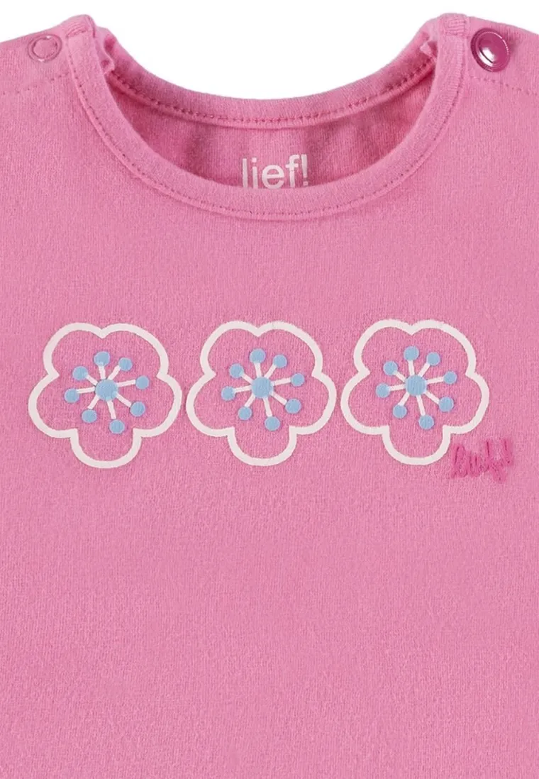 Bluzka dziewczęca z krótkim rękawem, różowa, Lief