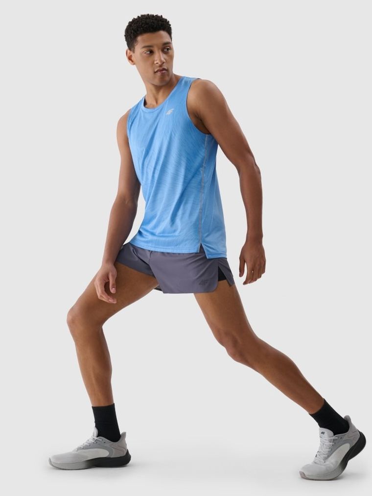 Bluzka męska bez rękawów, niebieska, 4F