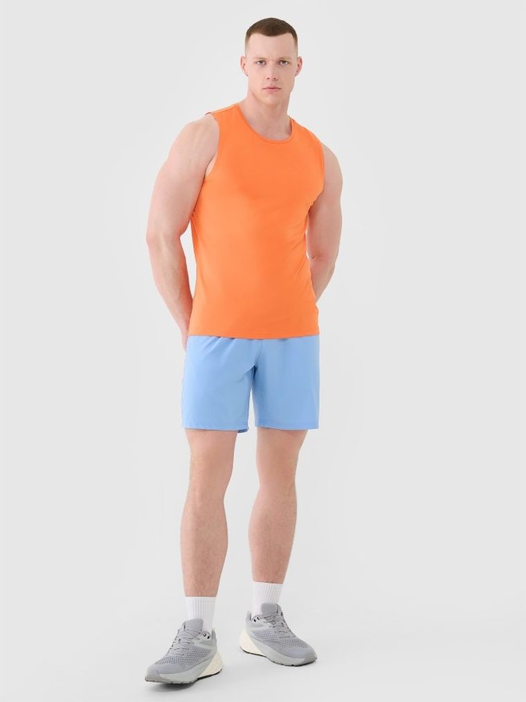Bluzka męska bez rękawów, pomarańczowa, 4F