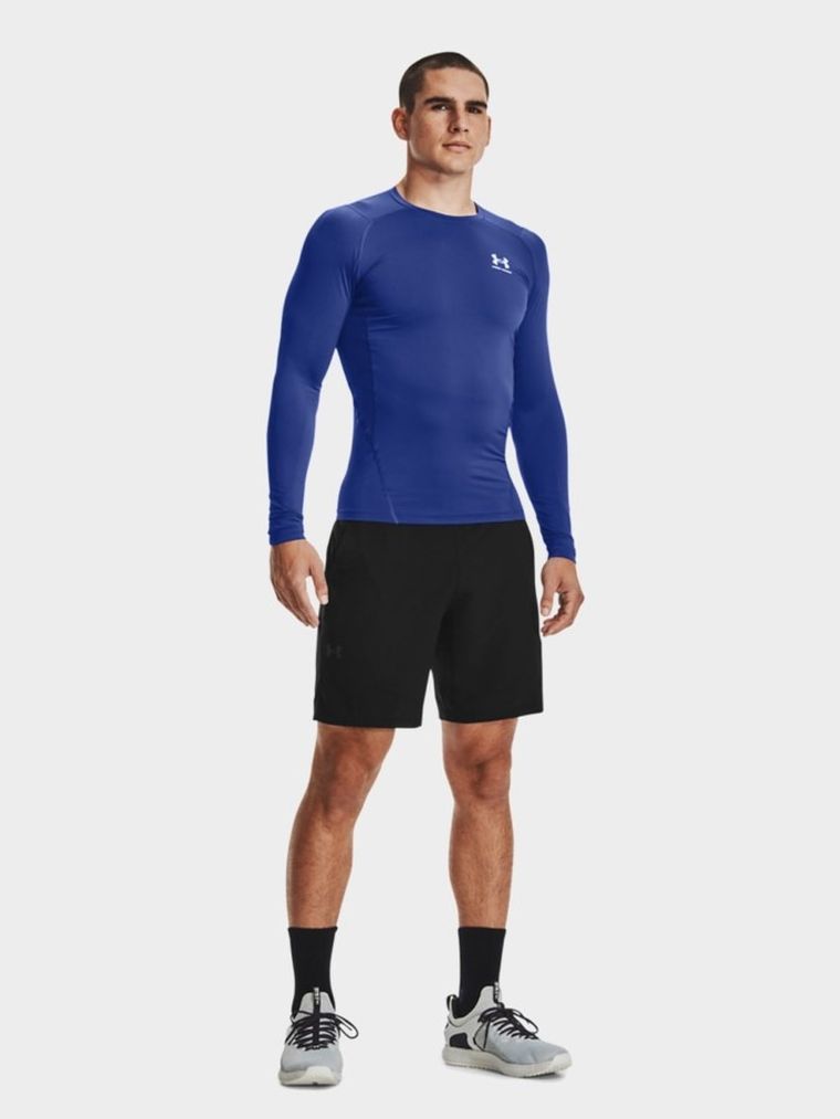 Bluzka męska z długim rękawem, niebieska, Under Armour