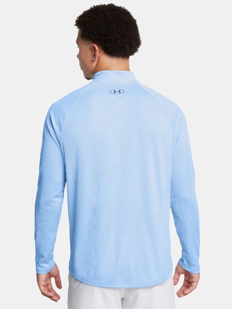 Bluzka męska z długim rękawem, niebieska, Under Armour