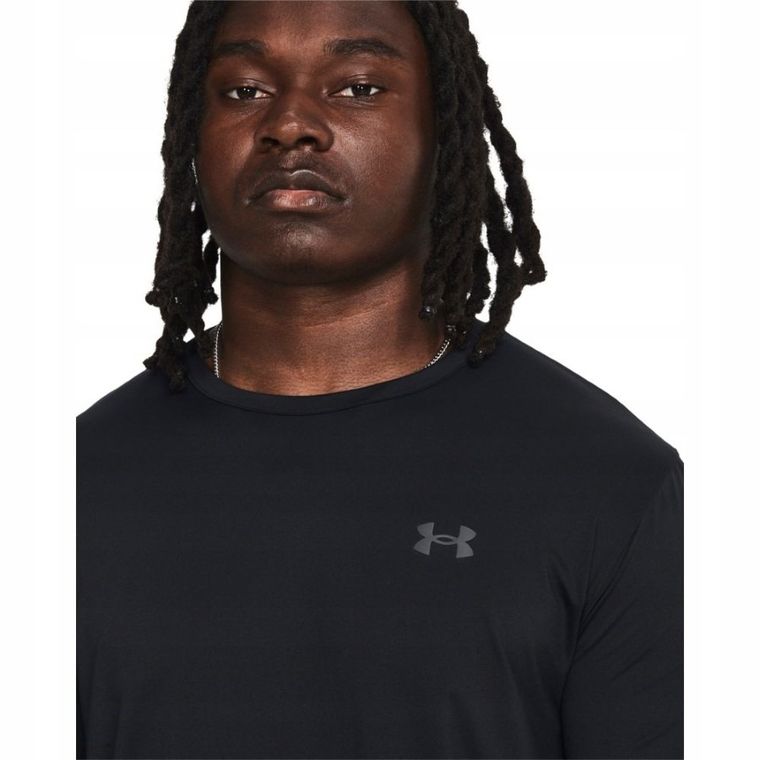 Bluzka męska z długim rękwem, czarna, Under Armour