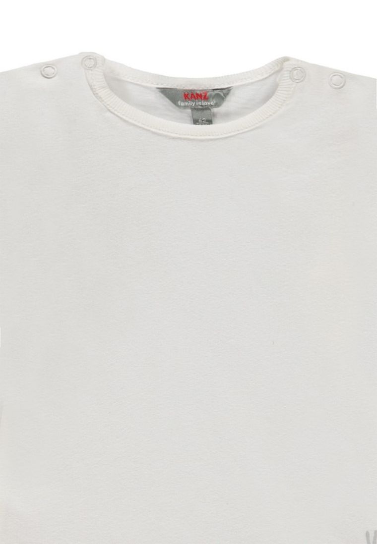 Bluzka niemowlęca z długim rękawem, biała, Kanz