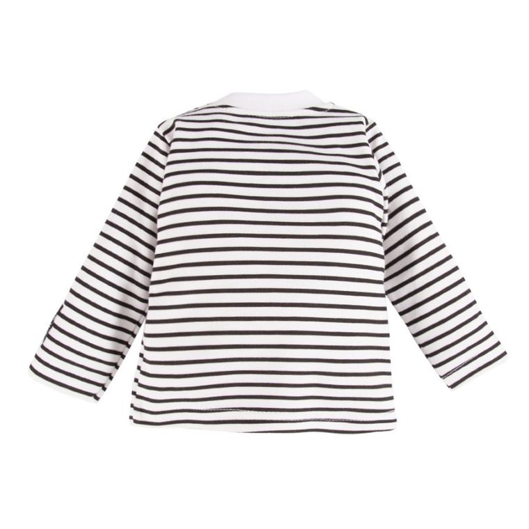 Bluzka niemowlęca z długim rękawem, czarno-biała, Magic, Eevi