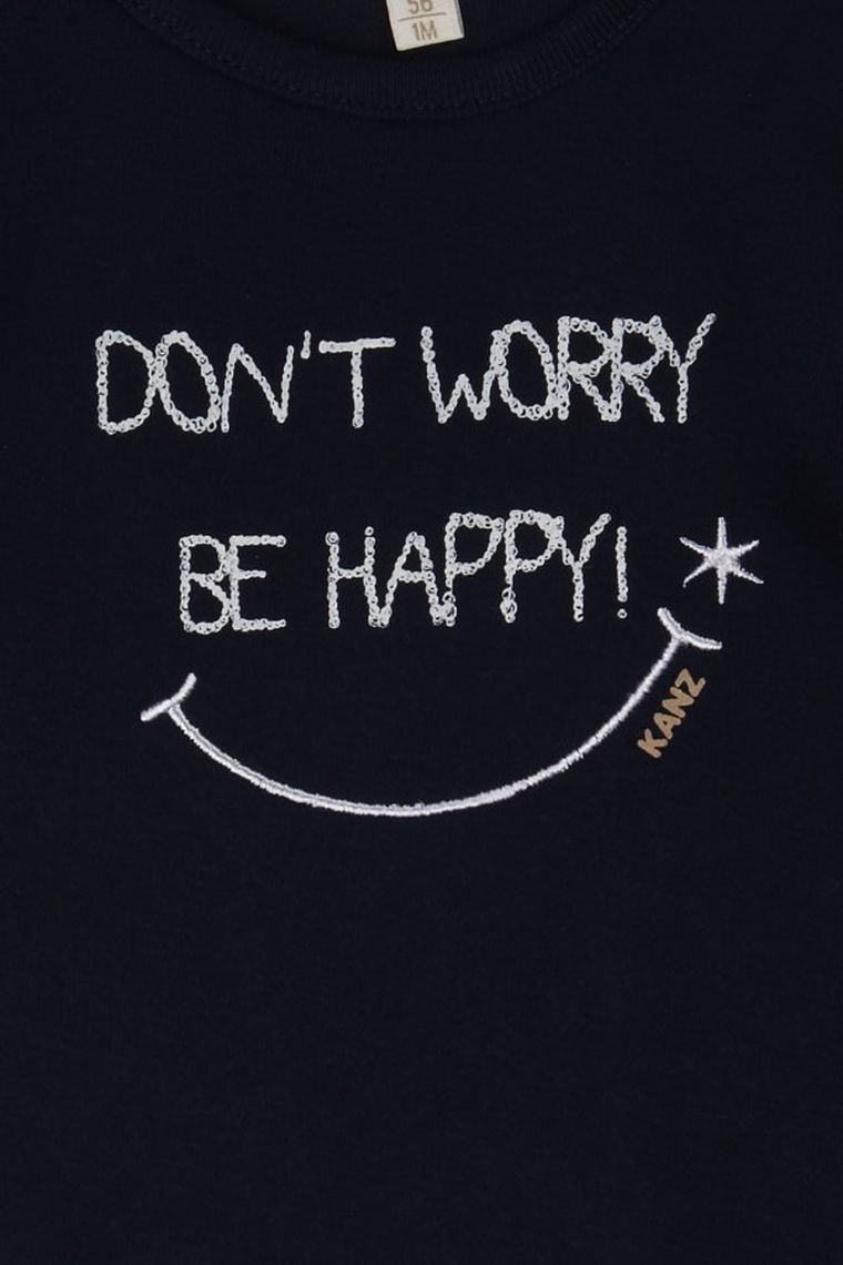 Bluzka niemowlęca z długim rękawem, granatowa, Kanz