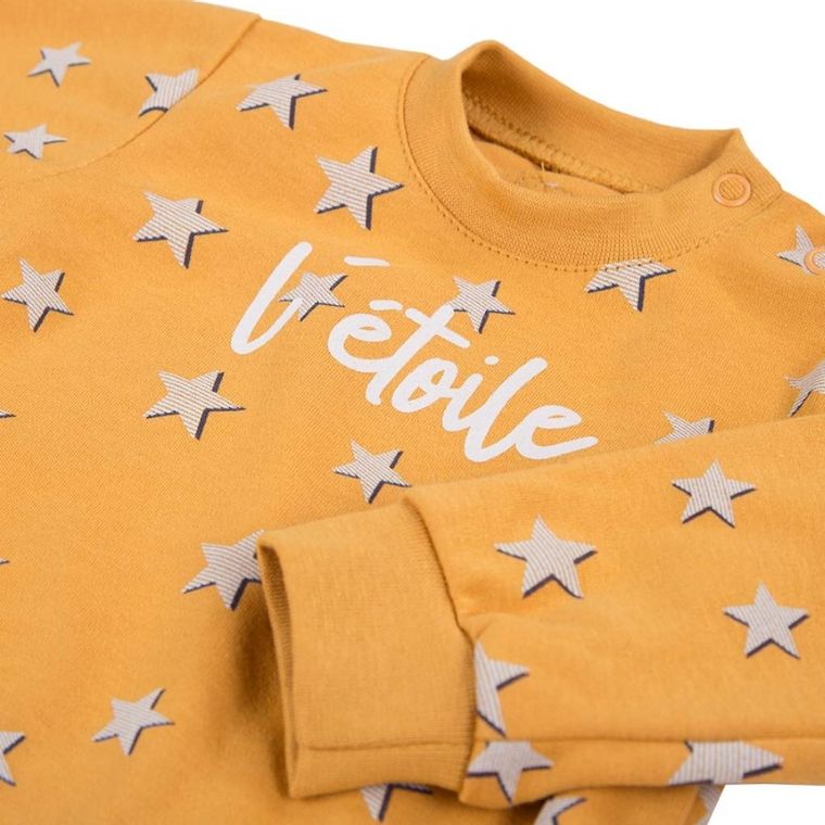 Bluzka niemowlęca z długim rękawem, żółta, Eevi