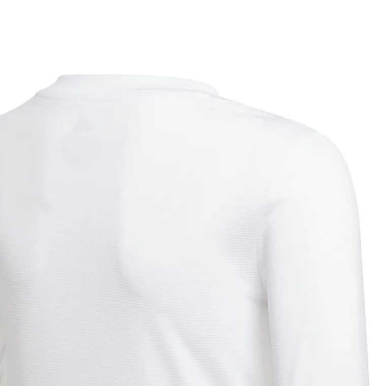 Bluzka termoaktywna chłopięca z długim rękawem, biała, Adidas