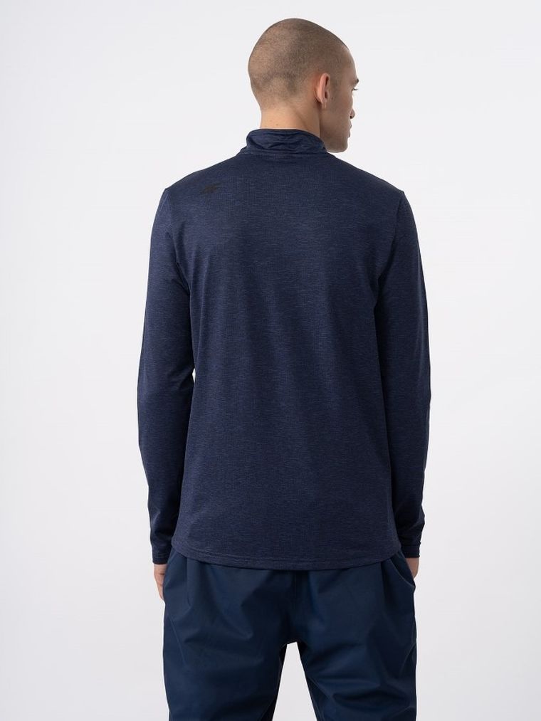 Bluzka termoaktywna męska z długim rękawem, niebieska, 4F