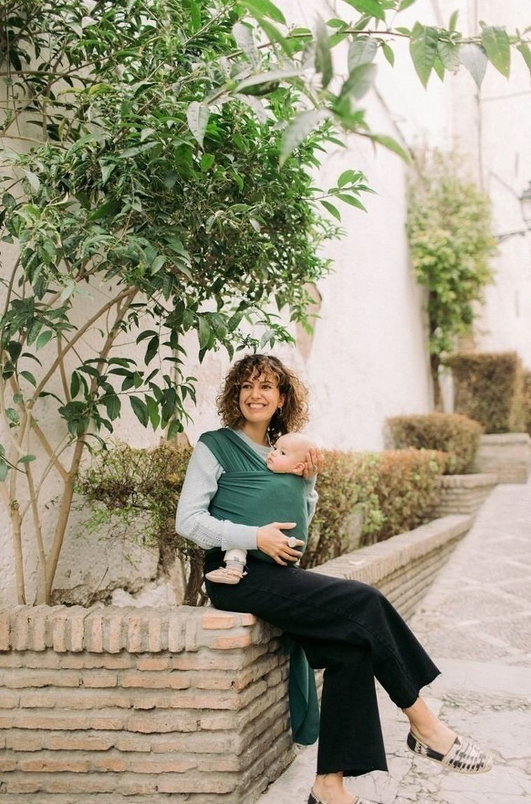 Boba, Organic, chusta do noszenia dziecka, butelkowa zieleń