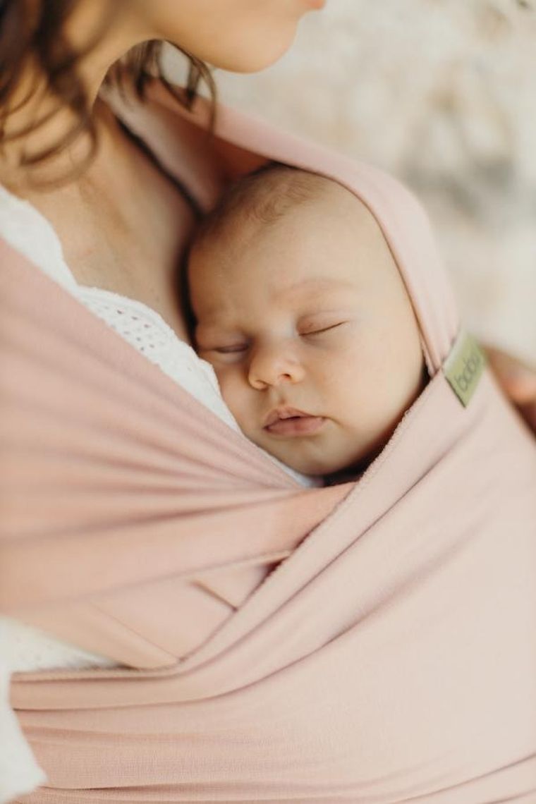 Boba, Wrap, chusta do noszenia dziecka, jasny róż