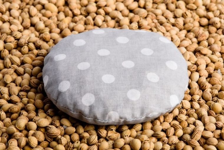 Bocioland, Grochy, termofor z pestkami wiśni, 180 g, szary