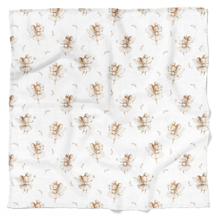 Bocioland, Myszki, pieluszka bambusowa, 40-40 cm