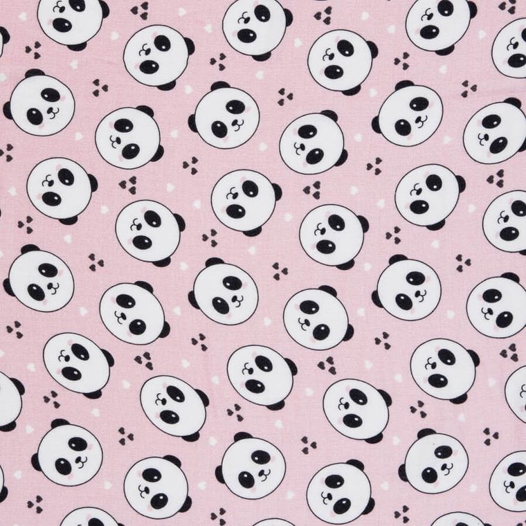 Bocioland, Panda, pieluszka bambusowa, różowa, 75-75 cm