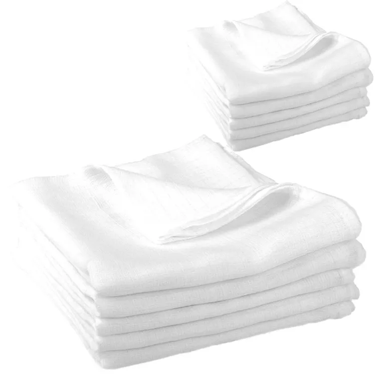 Bocioland, pieluszki tetrowe, białe, 40-80 cm, 10 szt.