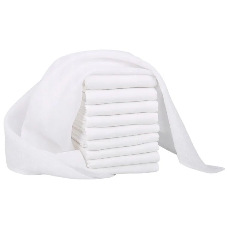 Bocioland, pieluszki tetrowe, białe, 60-80 cm, 10 szt.