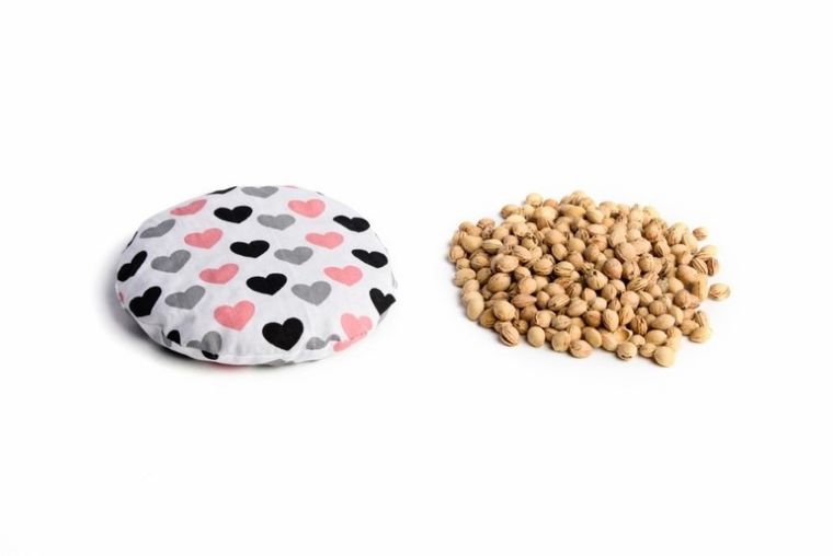 Bocioland, Serca, termofor z pestkami wiśni, 180 g, pastelowy