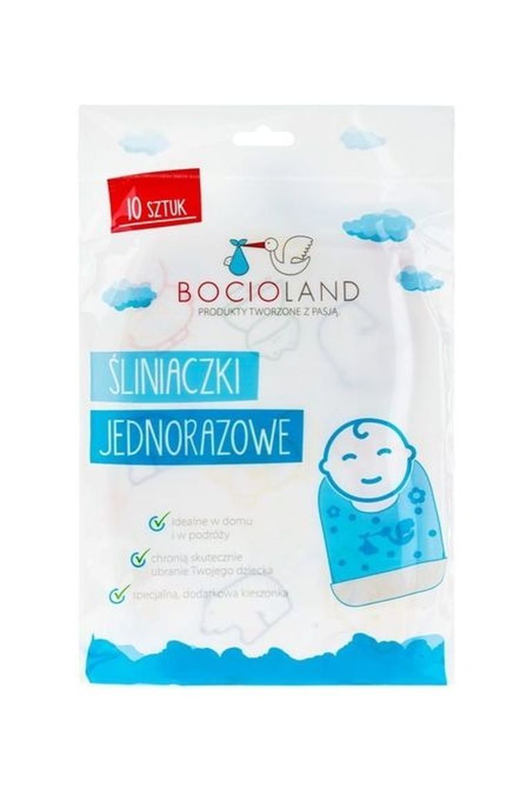 Bocioland, śliniaki jednorazowe, 10 szt.
