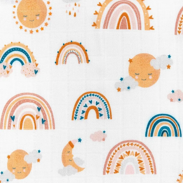 Bocioland, Tęcza, pieluszka bambusowa, 30-30 cm