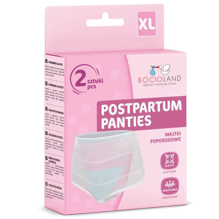 Bocioland, wielorazowe majtki poporodowe, rozmiar XL, 2 szt.