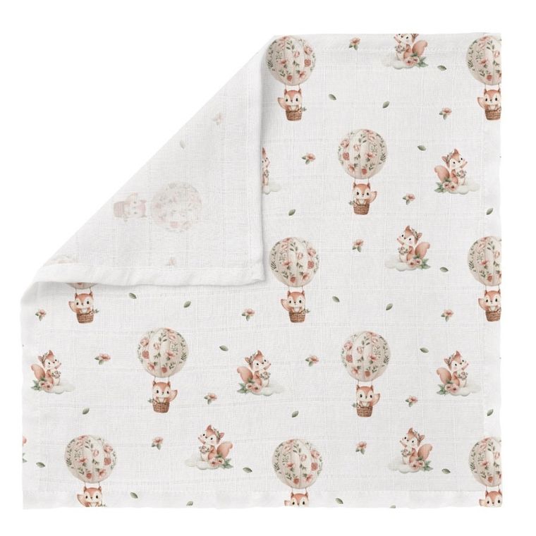 Bocioland, Wiewiórki, pieluszka bambusowa, 110-110 cm