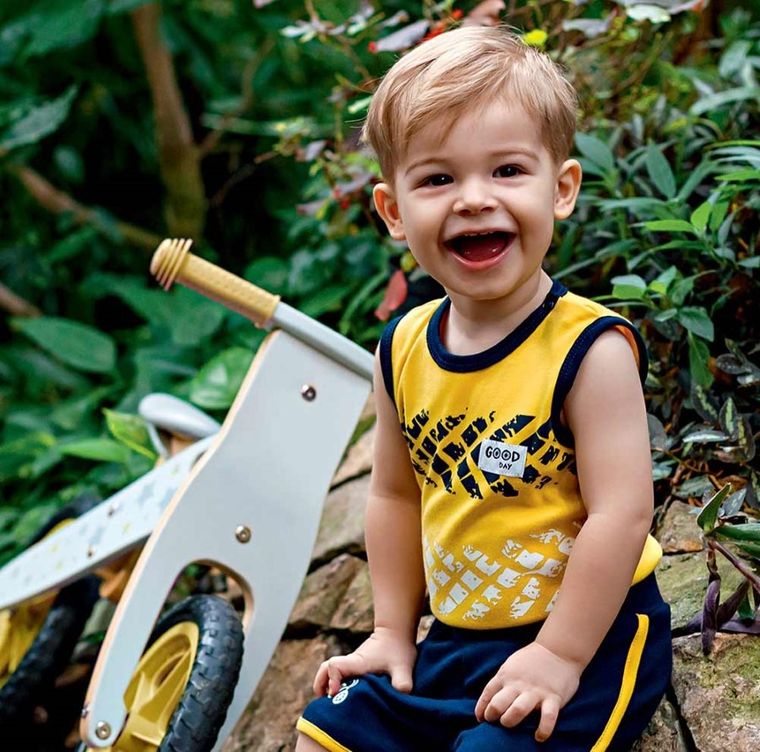 Body chłopięce bez rękawów, żółte, Eevi