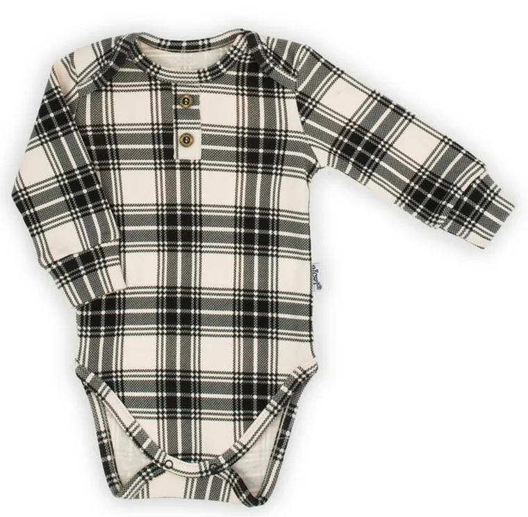 Body chłopięce z długim rękawem, beżowe, Nicol