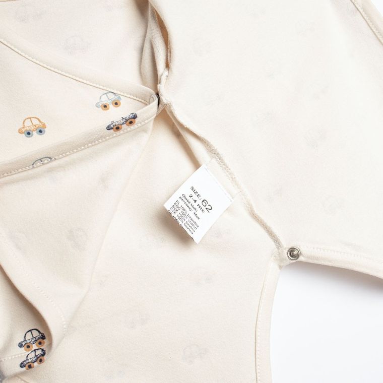 Body chłopięce z długim rękawem, beżowe, Nicol