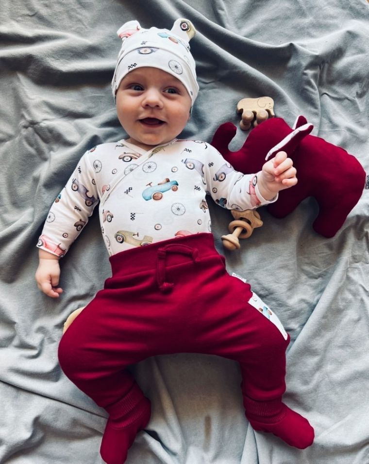 Body chłopięce z długim rękawem, białe, Nicol