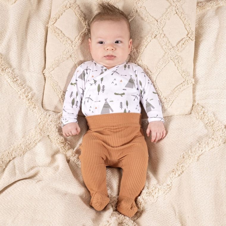 Body chłopięce z długim rękawem, białe, Nicol