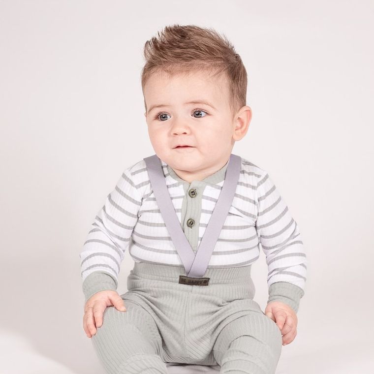 Body chłopięce z długim rękawem, białe, Nicol