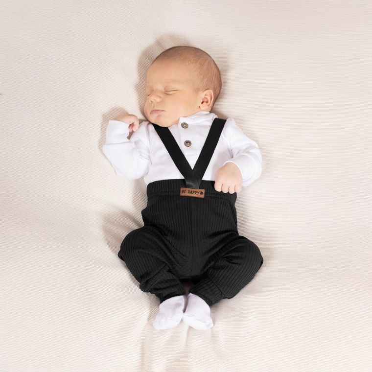 Body chłopięce z długim rękawem, białe, Nicol