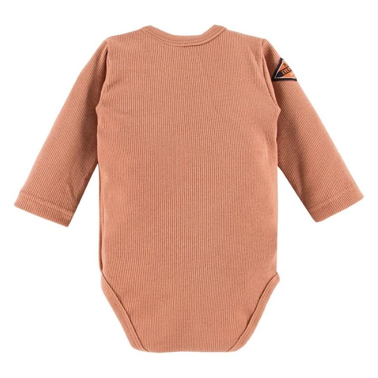 Body chłopięce z długim rękawem, brązowe, Jump, Eevi