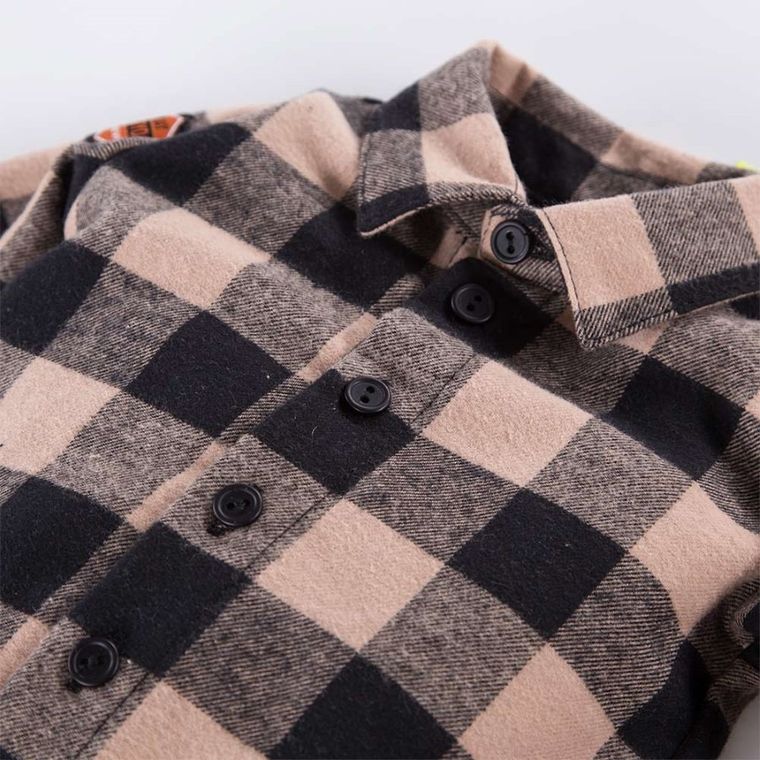 Body chłopięce z długim rękawem, brązowe, Jump, Eevi