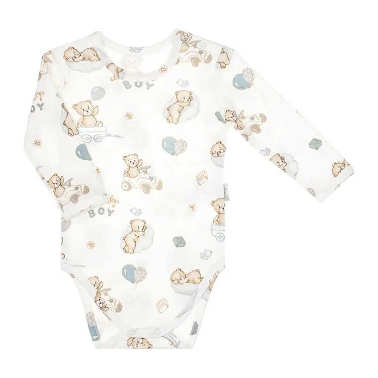 Body chłopięce z długim rękawem, ecru, Nicol