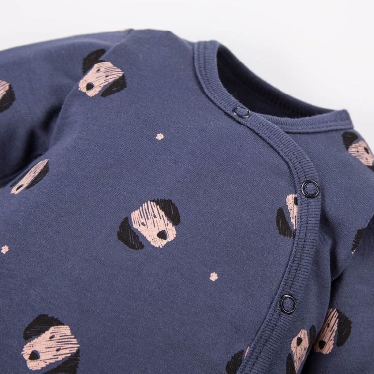 Body chłopięce z długim rękawem, granatowe, Eevi