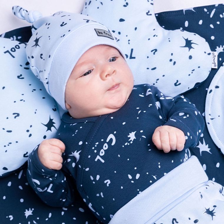 Body chłopięce z długim rękawem, granatowe, Nicol