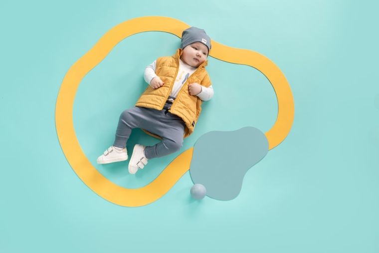 Body chłopięce z długim rękawem, jasnomiętowe, Fun, Pinokio