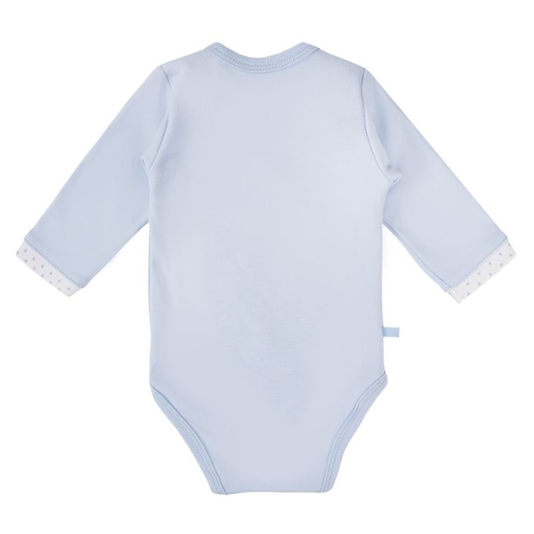 Body chłopięce z długim rękawem, niebieskie, Eevi