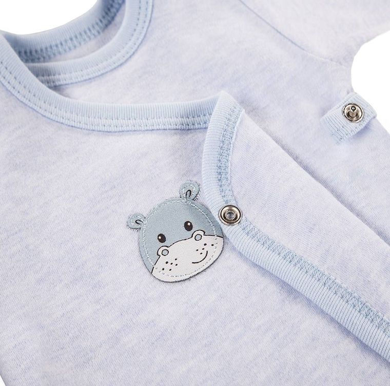 Body chłopięce z długim rękawem, niebieskie, Eevi