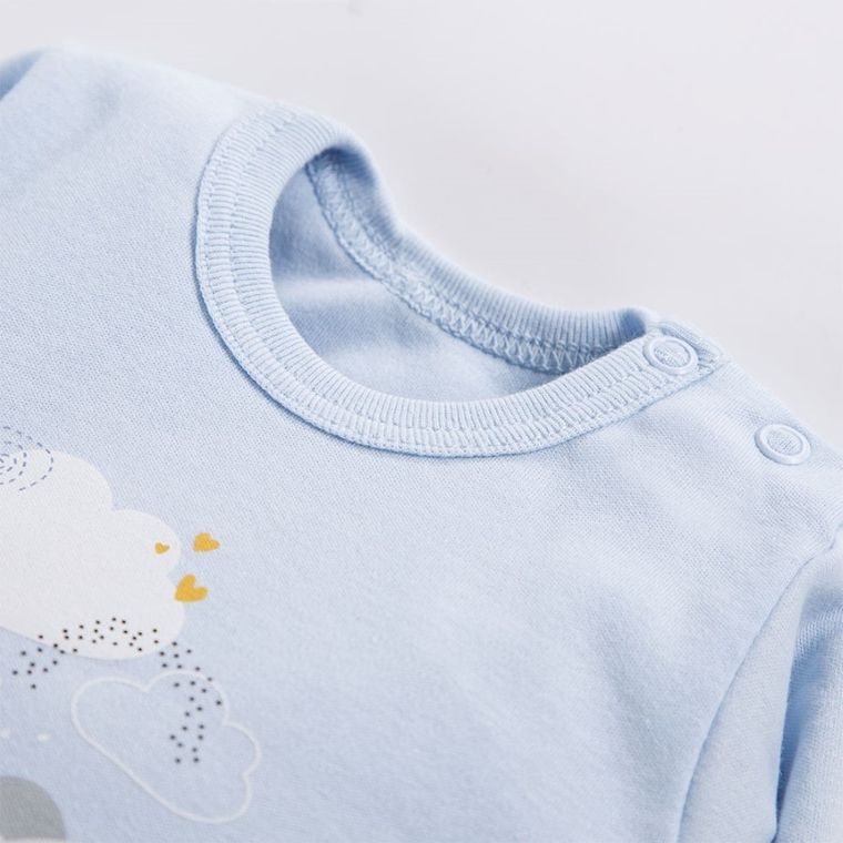 Body chłopięce z długim rękawem, niebieskie, Eevi